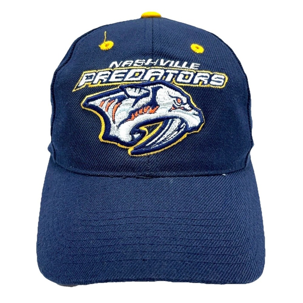 Vintage Nashville Predators Hat Cap Snapback Wool Puma Y2K Retro Adult NHL *